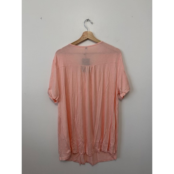 Folunsi Women's Lace Neck Short Sleeve Blouse – Light Pink – Size 3X - Picture 3 of 3